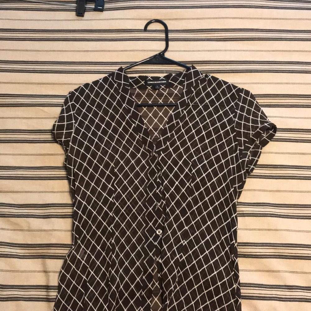 100% silk v- neck blouse